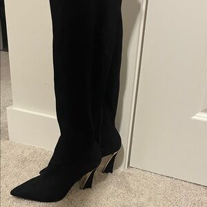 Elegant Black Women's thigh high Boots